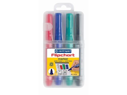 Sada popisovačov na flipchartové bloky Centropen 8550/4S