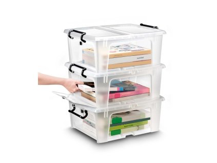 Plastový box s otváraním spredu 20l