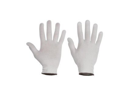 Rukavice nylonové BOOBY, biele, veľ. 9/L