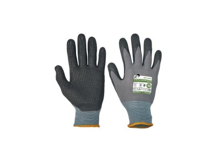 Rukavice z úpletu NYROCA MAXIM DOTS, čierno/sivé, veľ. 11/XXL