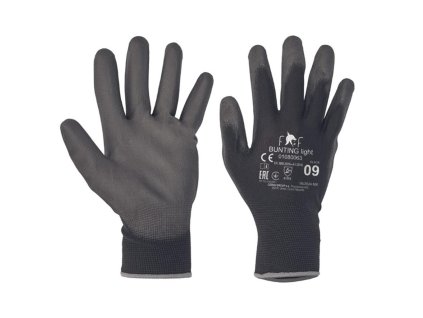 Rukavice pletené FF BUNTING LIGHT HS-04-003, čierne, veľ. 9/L