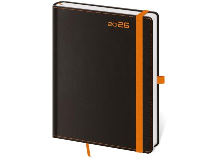 Diár BLACK ORANGE týždenný A5 14,3x20,5cm 2026
