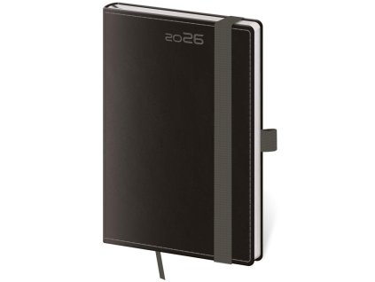 Diár DOUBLE BLACK týždenný vreckový A6 9x14cm 2026