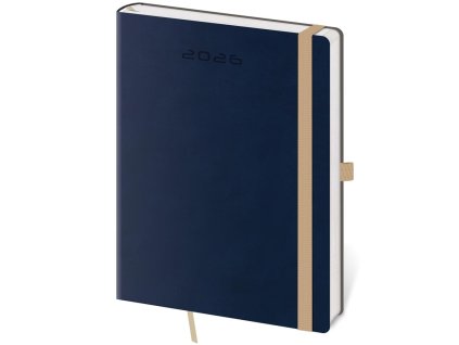 Diár Flexies týždenný B6 12x16,5cm tmavo modrá 2026