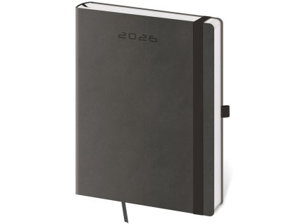 Diár Flexies týždenný B6 12x16,5cm tmavošedá 2026