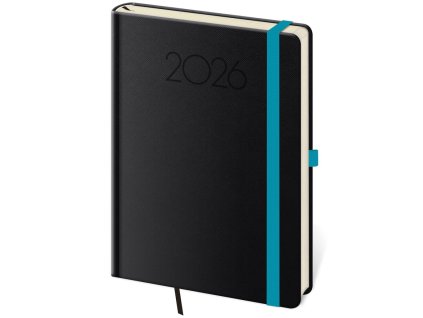 Diár New Praga týždenný A5 14,3x20,5cm čierny 2026