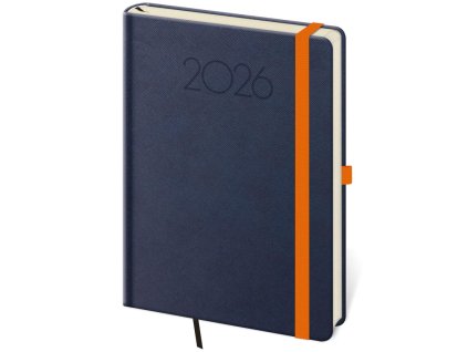 Diár New Praga týždenný A5 14,3x20,5cm modrý 2026