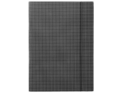 Kartónový obal s gumičkou DONAU čierne káro