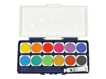 Vodové farby DONAU 12 farieb + beloba