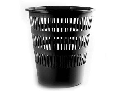 Kôš plastový rebrovaný 12 ℓ čierny