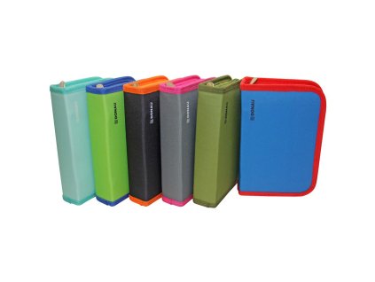 Peračník DONAU 1-zipsový 2-klopý plný, mix farieb, bal. 12 ks