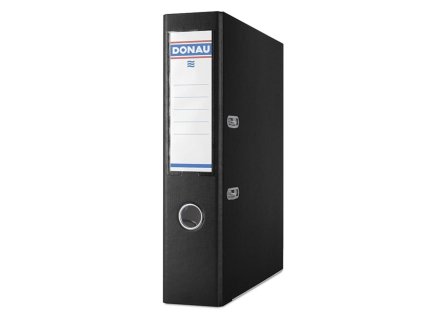 Zakladač pákový DONAU Premium-S, kartón/PP, A4/75 mm, čierny