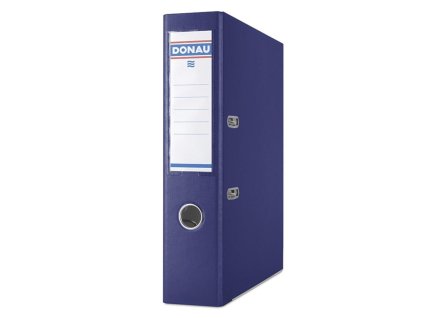 Zakladač pákový DONAU Premium-S, kartón/PP, A4/75 mm, tmavomodrý