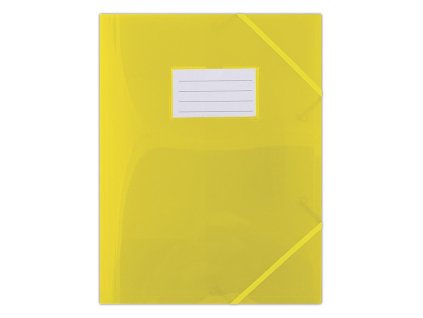 Plastový obal s gumičkou DONAU polopriehľadný žltý