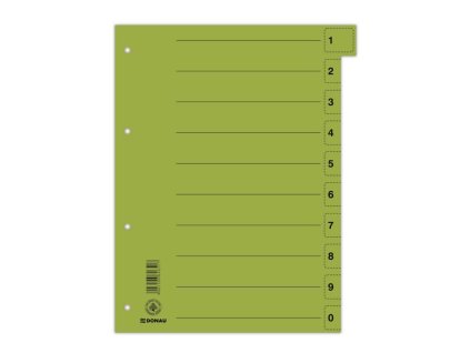 Kartónový rozraďovač DONAU odtrhávací zelený