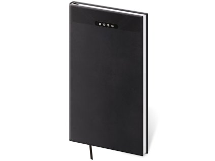 Diár Print classic týždenný vreckový 8x15cm čierny 2026