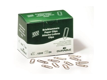 Spisové spony DURABLE 26mm medené 1000ks