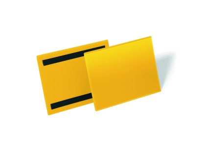 Magnetické vrecko na štítok 210 x 148 mm na šírku 50 ks žlté
