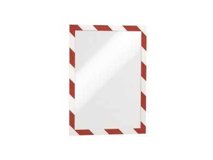 Samolepiaci Duraframe Security A4, červeno-biely, bal.2 ks