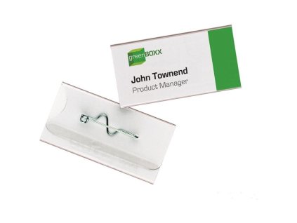 Menovka plastová DURABLE 30x60mm so zatváracím špendlíkom