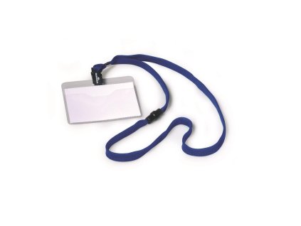 Visačka s modrým remienkom DURABLE 90x60mm 10ks