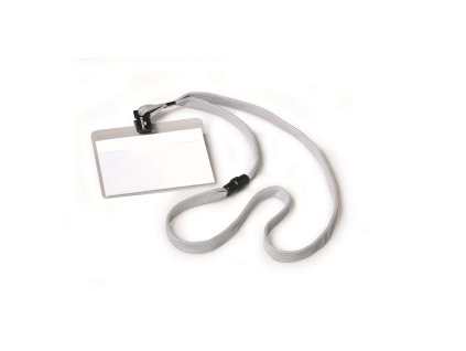Visačka so sivým remienkom DURABLE 90x60mm 10ks