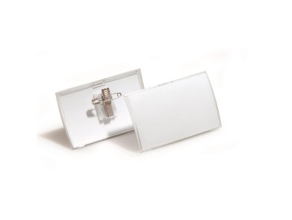 Visačka oblá PP štipec+špendlík DURABLE CLICK FOLD 75x40mm 25ks