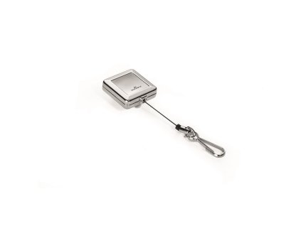 Výsuvný kotúč kovový hranatý s karičkou DURABLE JOJO CHROME QUADRO strieborný 1ks