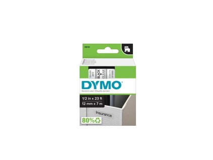 Samolepiaca páska Dymo D1 12 mm číra/čierna