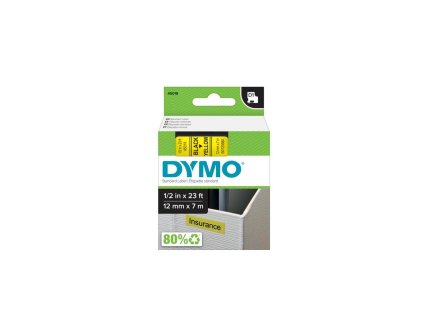 Samolepiaca páska Dymo D1 12 mm žltá/čierna