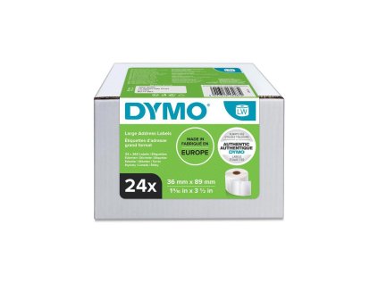 Samolepiace etikety Dymo LW 89x36mm adresné veľké biele 6240ks