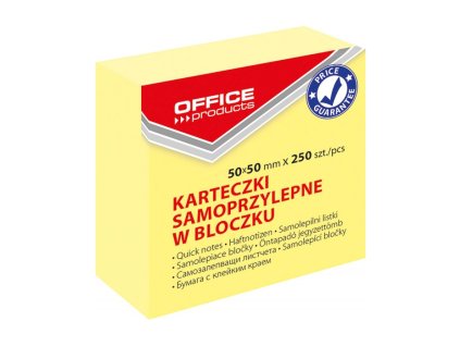 Samolepiaci bloček 50x50mm 250l pastelový žltý