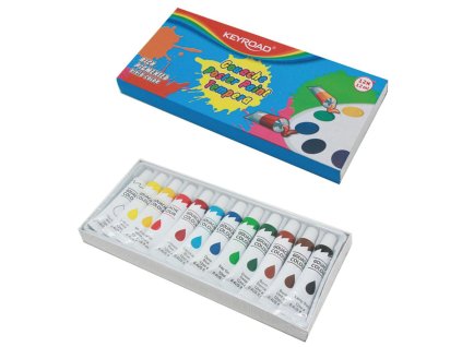 Temperové farby KEYROAD, 12x12ml, mix farieb