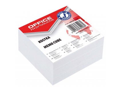 Poznámkový bloček kocka Office products lepená biela, 85x85x40 mm