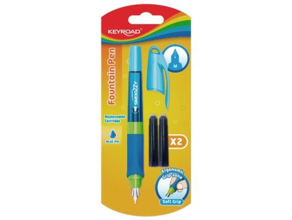 Plniace pero KEYROAD Easy Writer M, blister, 2 náplne, mix farieb