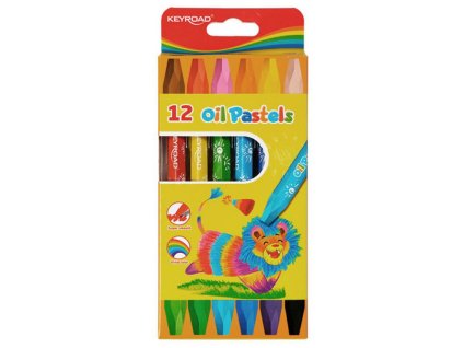 Olejové pastelky KEYROAD, 12 farieb