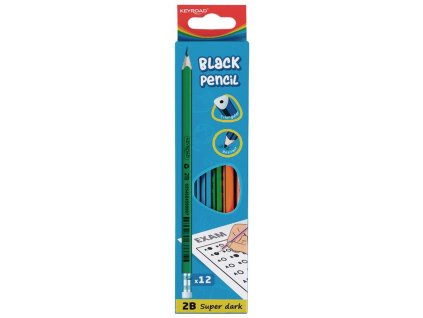Sada ceruziek KEYROAD drevená 12 ks, mix farieb