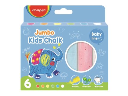 Krieda na chodník KEYROAD, 6 ks, mix farieb
