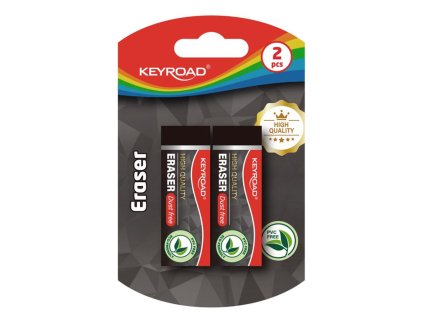 Guma KEYROAD technická, blister 2 ks, čierna