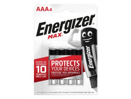 Batéria Energizer alkalická Max 1,5 V, typ AAA,4ks