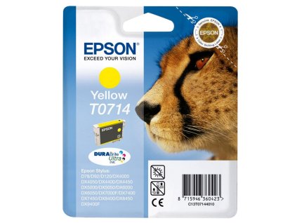 Atramentová náplň Epson T07144011 yellow pre D78/DX4000/4050/5000/5050/6000 (5,5 ml)