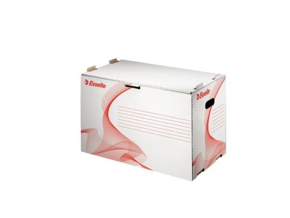 Archívna krabica na zakladače Esselte biela/červená 530x343x311 mm