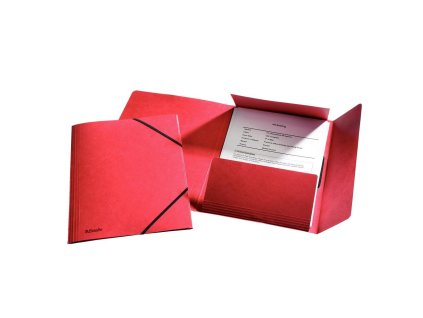 Prešpánový obal s gumičkou Esselte červený