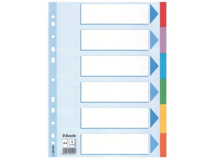 Kartónový rozraďovač Esselte 6-dielny farebný