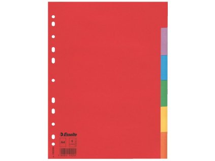 Kartónový rozraďovač Esselte Economy 6-dielny farebný