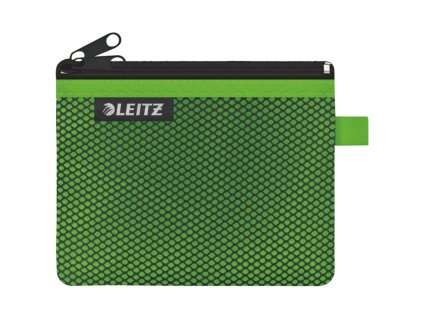 Textilný obal so zipsom dvojitý Leitz WOW malý zelený