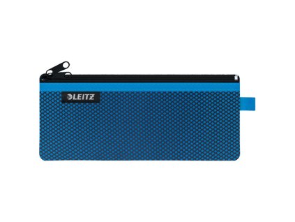 Textilný obal so zipsom dvojitý Leitz WOW stredný modrý