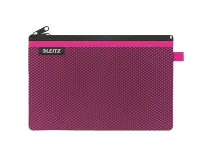 Textilný obal so zipsom dvojitý Leitz WOW veľký ružový