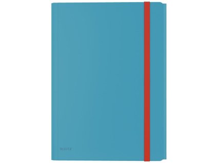 Plastový obal s gumičkou Leitz Cosy hebký s vnútorným vreckom kľudný modrý