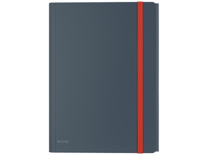 Plastový obal s gumičkou Leitz Cosy hebký s vnútorným vreckom zamatová sivá;